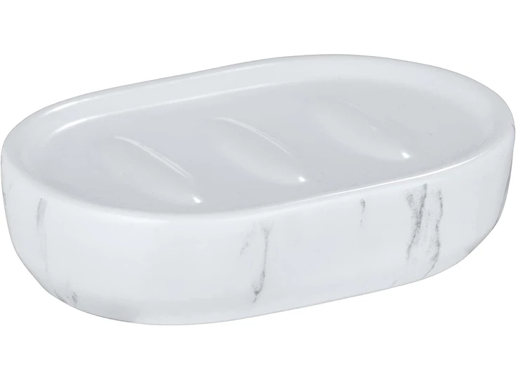 keramische zeepschaal Adrada- marmer wit- 23696100