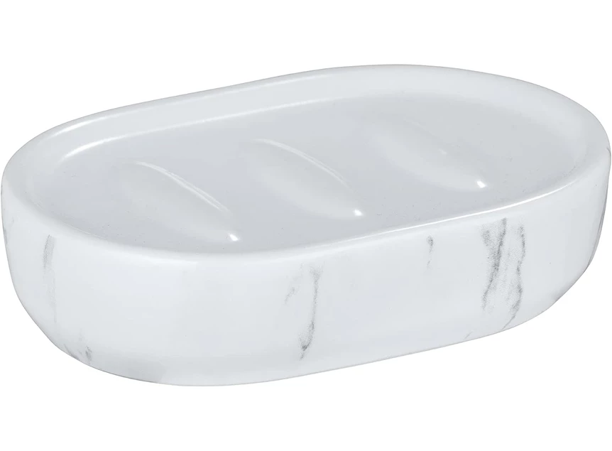 keramische zeepschaal Adrada- marmer wit- 23696100