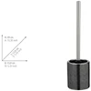 Toiletborstel Nuria- zilver/antraciet- afmetingen