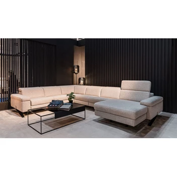 Hoeksalon Vito in stof of leder hoekzetel recor