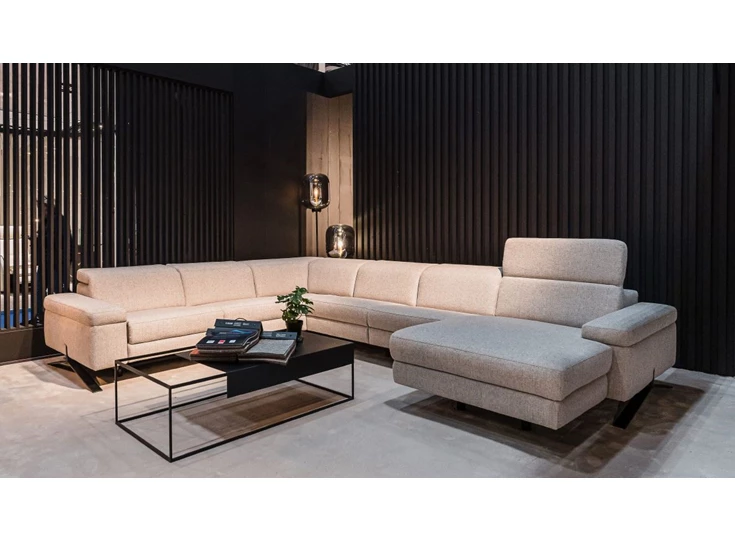 Hoeksalon Vito in stof of leder hoekzetel recor