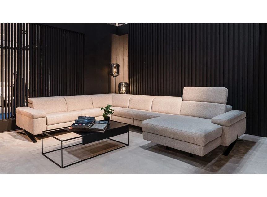 Hoeksalon Vito in stof of leder hoekzetel recor