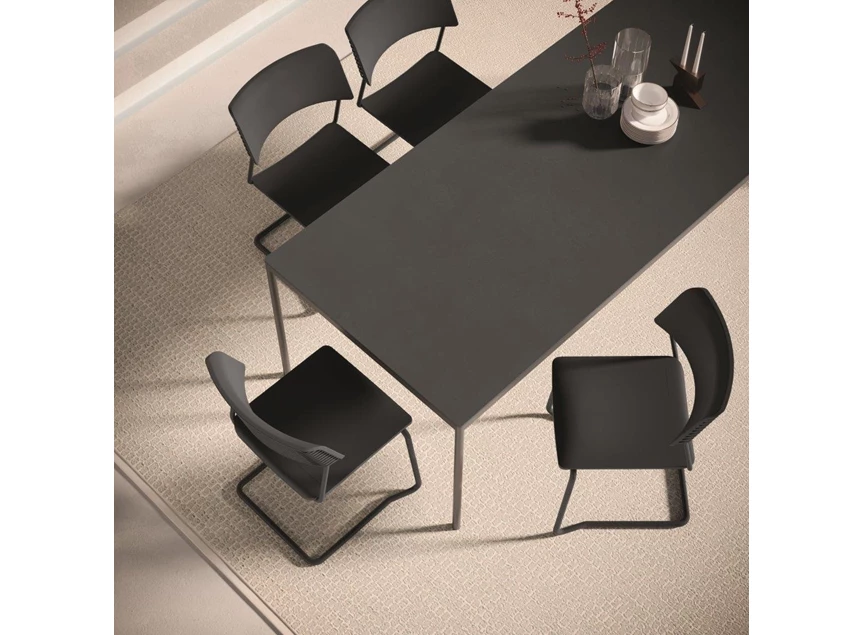 Bovenkant Tafel Trento keramiek ronde poot Zumsteg by Willisau