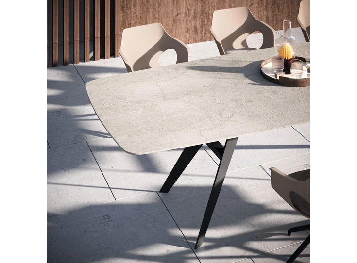 Bovenkant Bootvorm tafel Lineo keramiek Zumsteg by Willisau