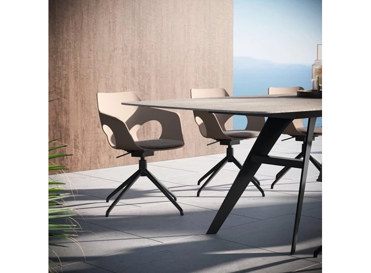 Zijde Bootvorm tafel Lineo keramiek Zumsteg by Willisau