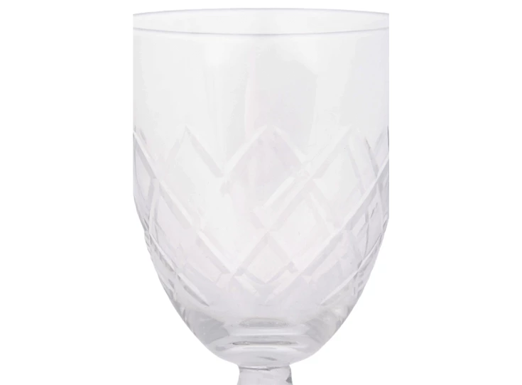 13331 Witte wijnglas gegraveerd detail