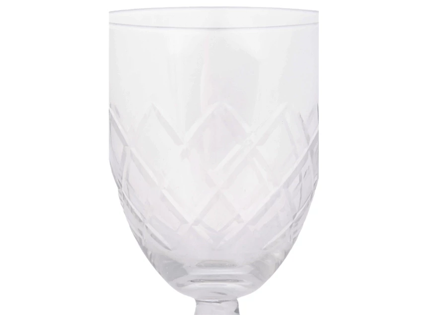 13331 Witte wijnglas gegraveerd detail