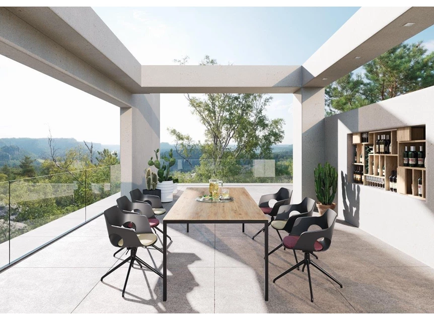 Sfeerfoto Tafel Diano rechthoekig keramiek Zumsteg by Willisau