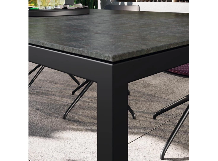 Detail Tafel Diano rechthoekig keramiek Zumsteg by Willisau