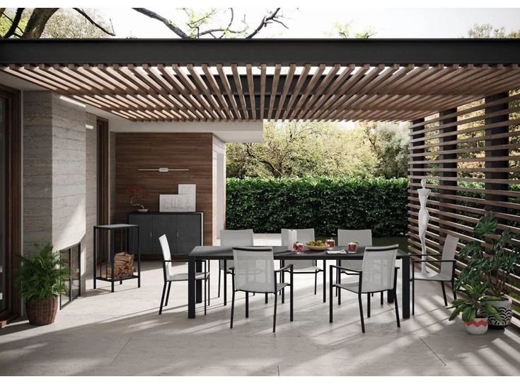 Sfeerfoto Verlengbare tafel Basso keramiek Zumsteg by Willisau