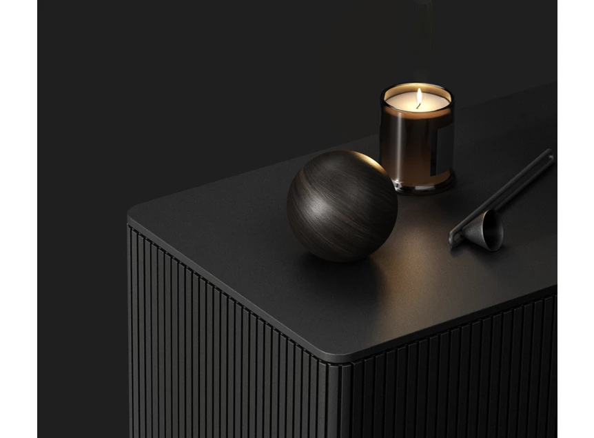 detail hoek rond dressoir RON