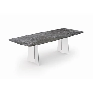 Tafel Ancona bootvormig keramiek Zumsteg by Willisau