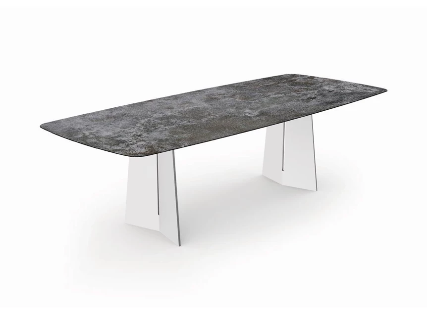 Tafel Ancona bootvormig keramiek Zumsteg by Willisau