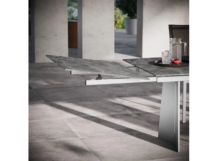 Systeem Verlengbare Tafel Ancona bootvormig keramiek Zumsteg by Willisau