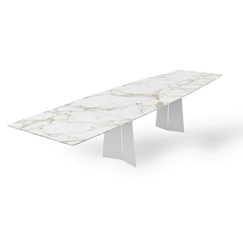 Verlengbare Tafel Ancona bootvormig keramiek Zumsteg by Willisau