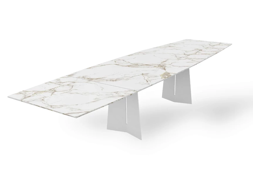 Verlengbare Tafel Ancona bootvormig keramiek Zumsteg by Willisau