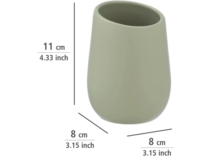 Badkamerbeker Badi- keramisch- limoengroen- afmetingen