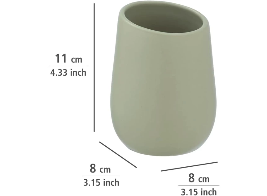 Badkamerbeker Badi- keramisch- limoengroen- afmetingen