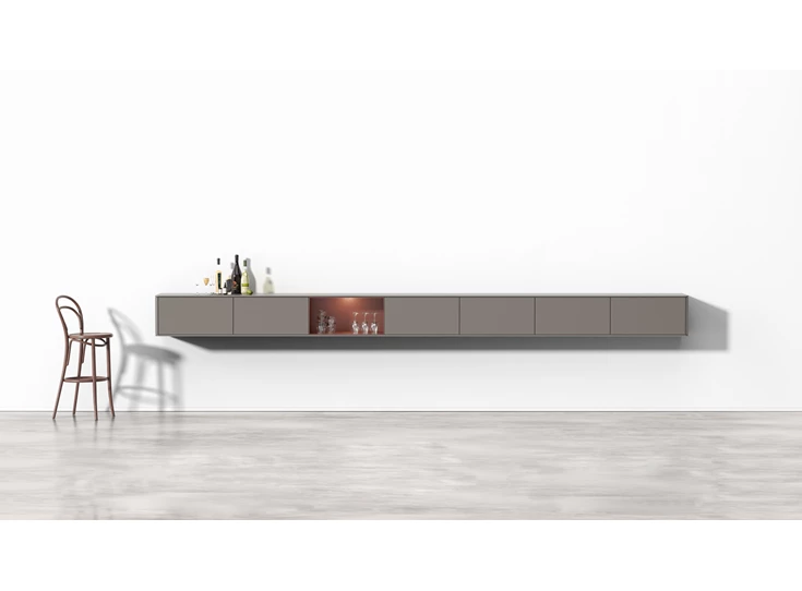 hangdressoir Ron in hout & poederlak