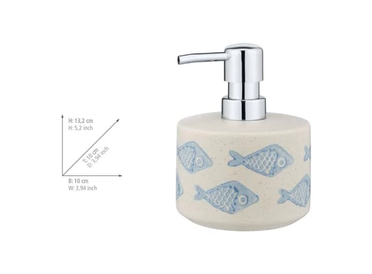 Zeeppompje Aquamarin- keramisch- afmetingen