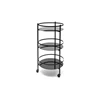 824200 bar serveerwagen s&p salt and pepper glas metaal rond design trolley