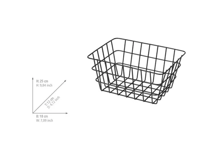 Badkamermand Viana- zwart mat- afmetingen