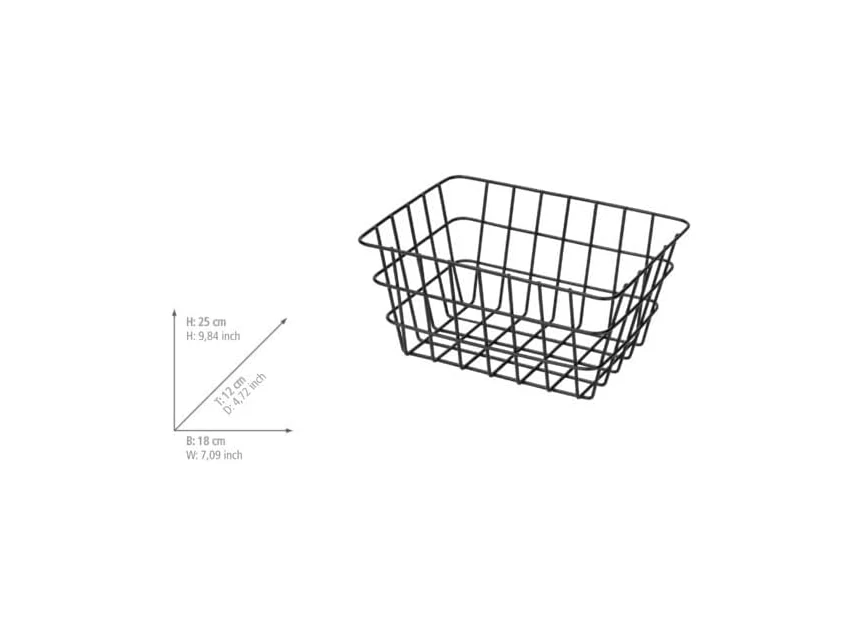 Badkamermand Viana- zwart mat- afmetingen