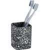 Badkamerbeker Terrazzo- zwart- 24785100