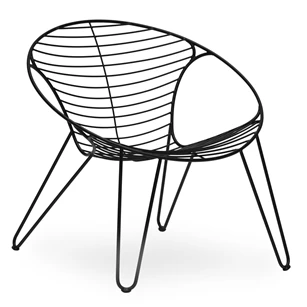 Low Chair Wire Joli Zwart