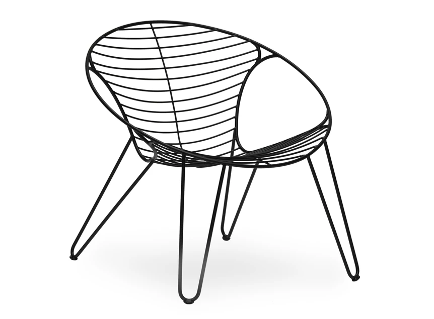 Low Chair Wire Joli Zwart