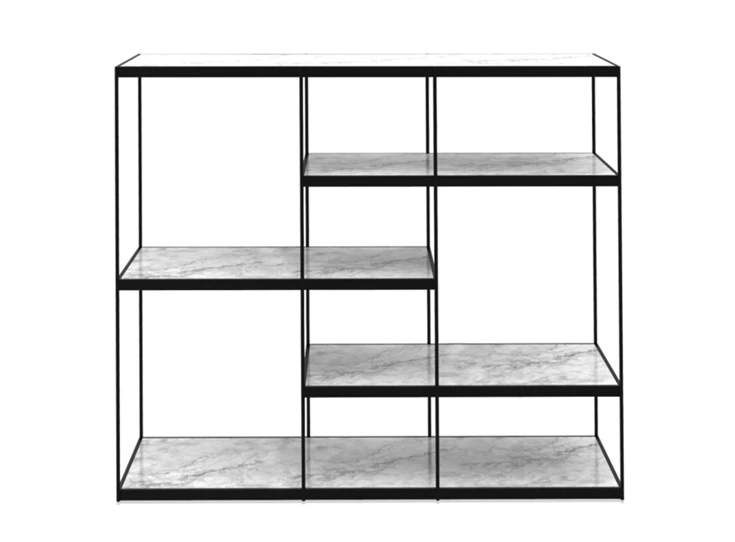 Front Laag boekenrek Outline 01 glanzend keramiek PR-Living