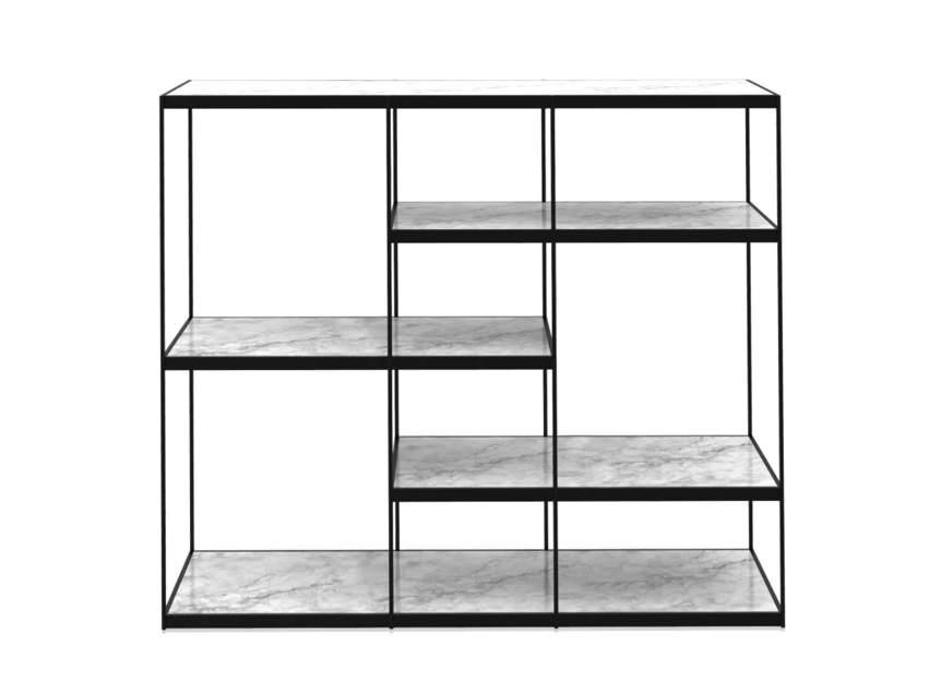 Front Laag boekenrek Outline 01 glanzend keramiek PR-Living