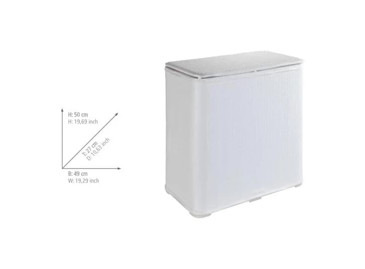 Wasmand Wanda- 65l- wit- afmetingen
