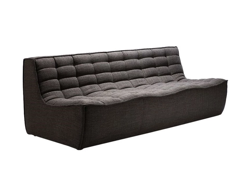 Zetel 3-zit Ethnicraft Dark Grey Schuin