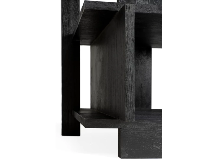 Detail onderkant Teak Abstract Black Column 10115 Ethnicraft modern design