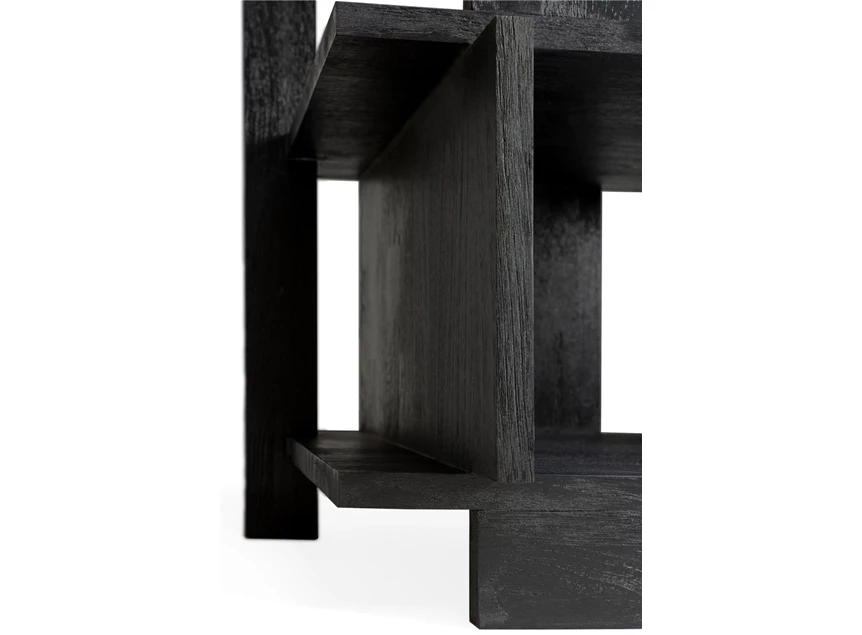 Detail onderkant Teak Abstract Black Column 10115 Ethnicraft modern design