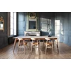 Achterkant Eetkamerstoel Teo Natural Oak Upholstered Chestnut Vincent Sheppard