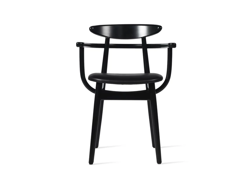 Front Armstoel Teo Nearly Black Upholstered Black Vincent Sheppard