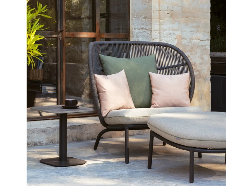 Met voetensteun Bijzetzetel Kodo Cocoon combi 1 Fossil Grey Almond Vincent Sheppard sfeerbeeld