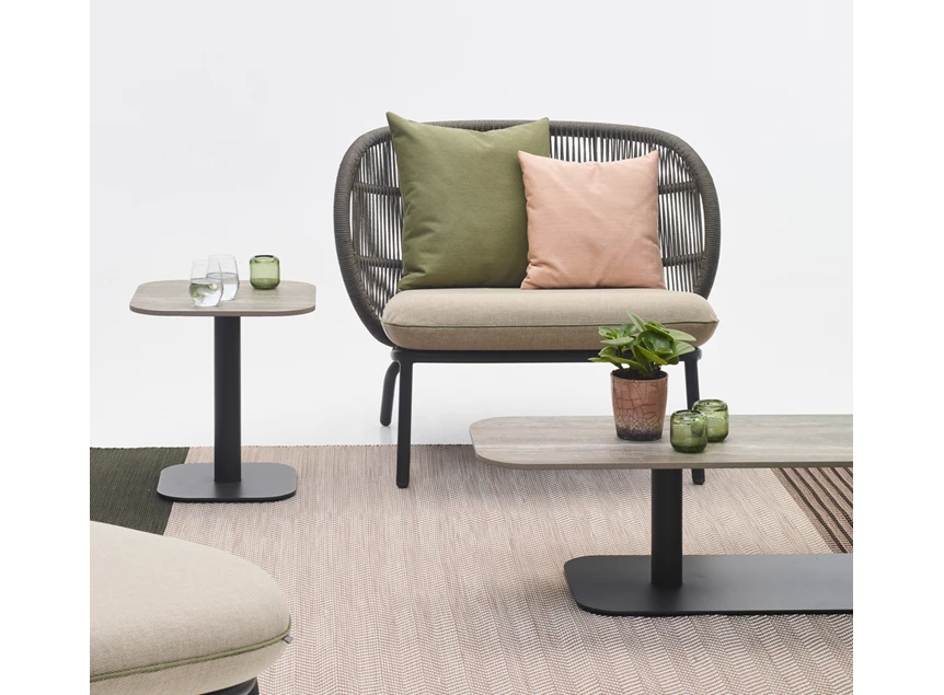 Sfeerfoto Bijzetzetel Kodo Lounge Chair combi 1 Fossil Grey Almond Vincent Sheppard