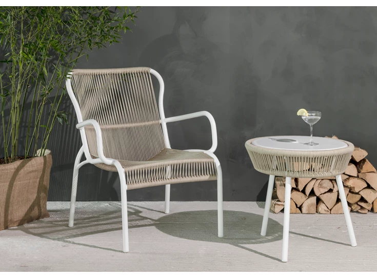Bijzettafel Loop Side Table Beige Stone White Vincent Sheppard