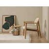 Bijzetzetel Titus Lounge Chair Natural Oak Lime White Bouclé Vincent Sheppard