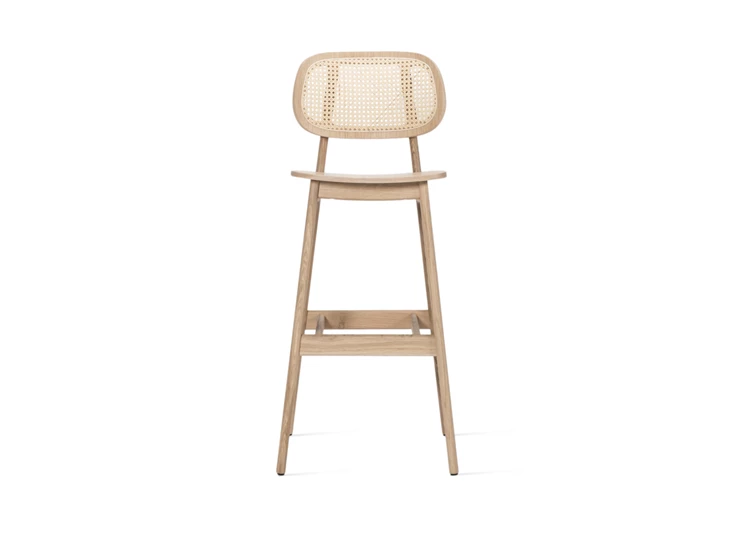 Front Hoge barstoel Titus Bar Stool Natural Oak Vincent Sheppard