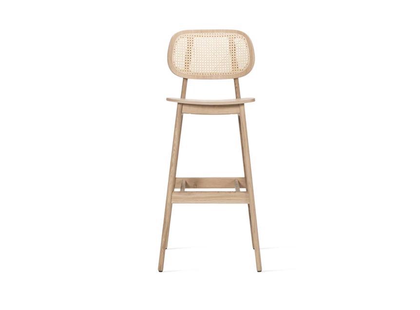 Front Hoge barstoel Titus Bar Stool Natural Oak Vincent Sheppard
