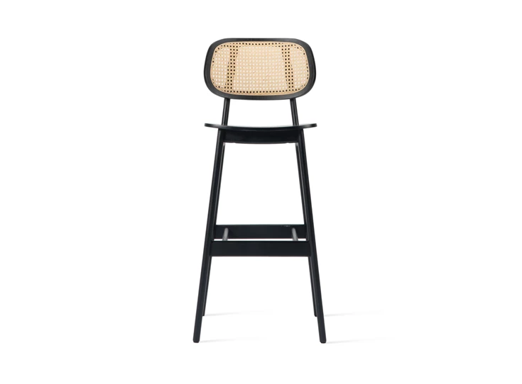 Front Hoge barstoel Titus Bar Stool Black Oak Vincent Sheppard