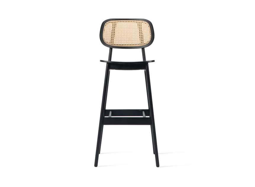 Front Hoge barstoel Titus Bar Stool Black Oak Vincent Sheppard