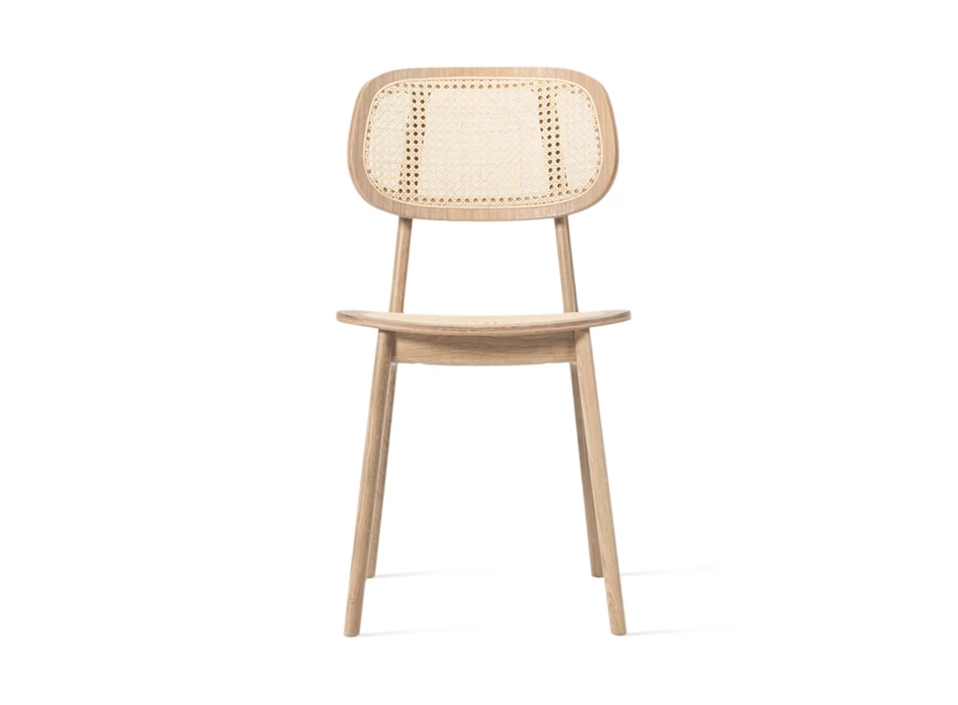 Front Stoel Titus Dining Chair Natural Oak Cane Seat Vincent Sheppard
