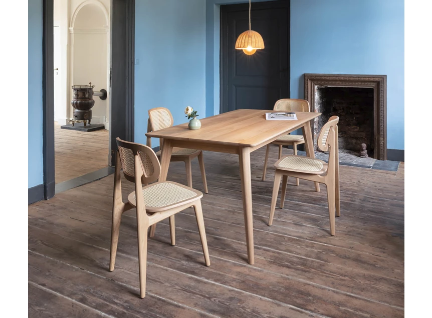 Sfeerfoto Stoel Titus Dining Chair Natural Oak Cane Seat Vincent Sheppard