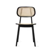 Front Stoel Titus Dining Chair Black Oak Cane Seat Vincent Sheppard