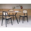Zijkant Stoel Titus Dining Chair Black Oak Cane Seat Vincent Sheppard